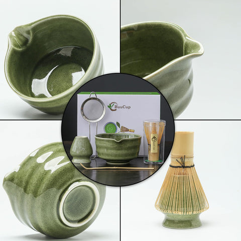Buucup Set: batidor de bambu con 76 dientes para espuma suave y consistente.