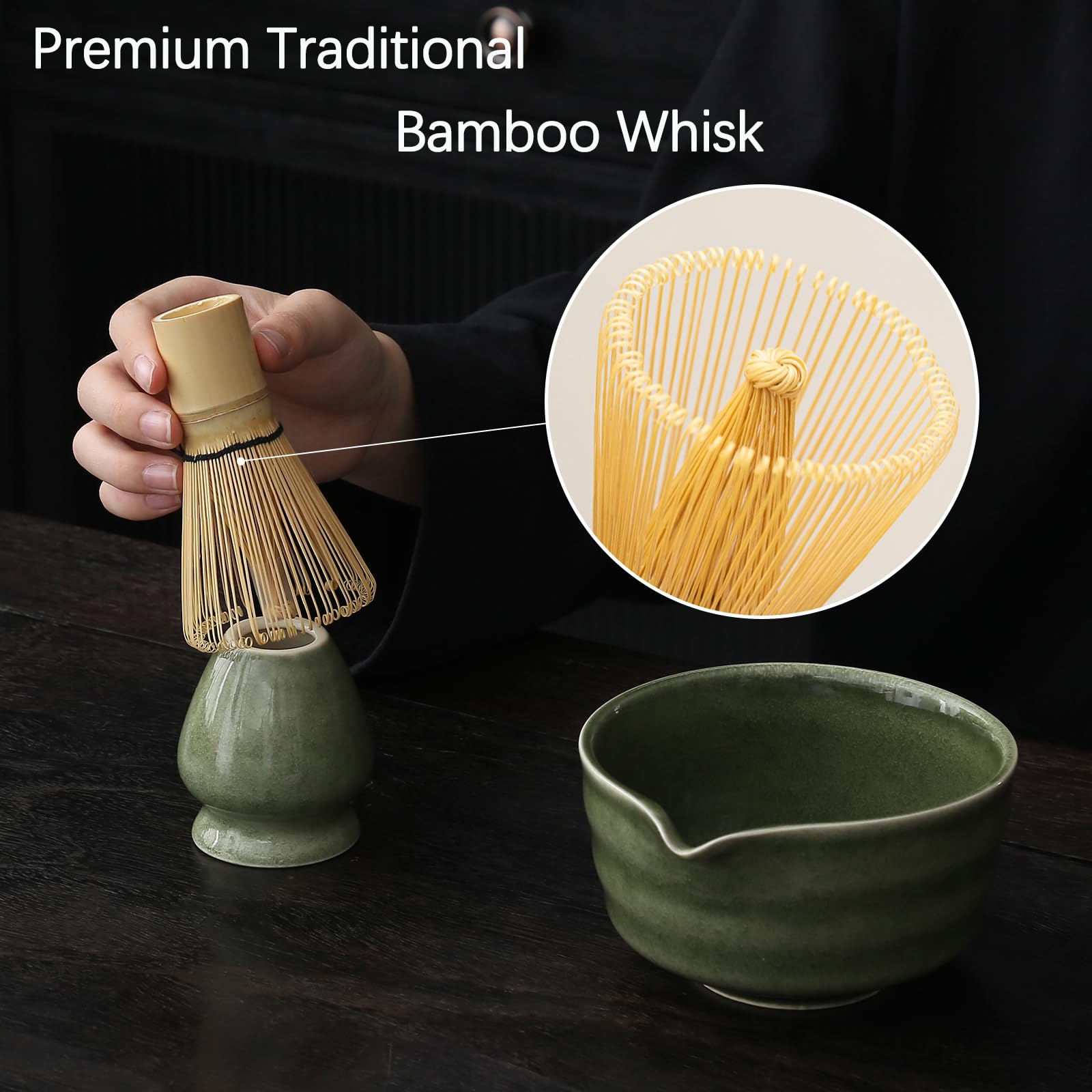 Buucup Set: espatula de bambu para medir porciones y ritual de preparacion.