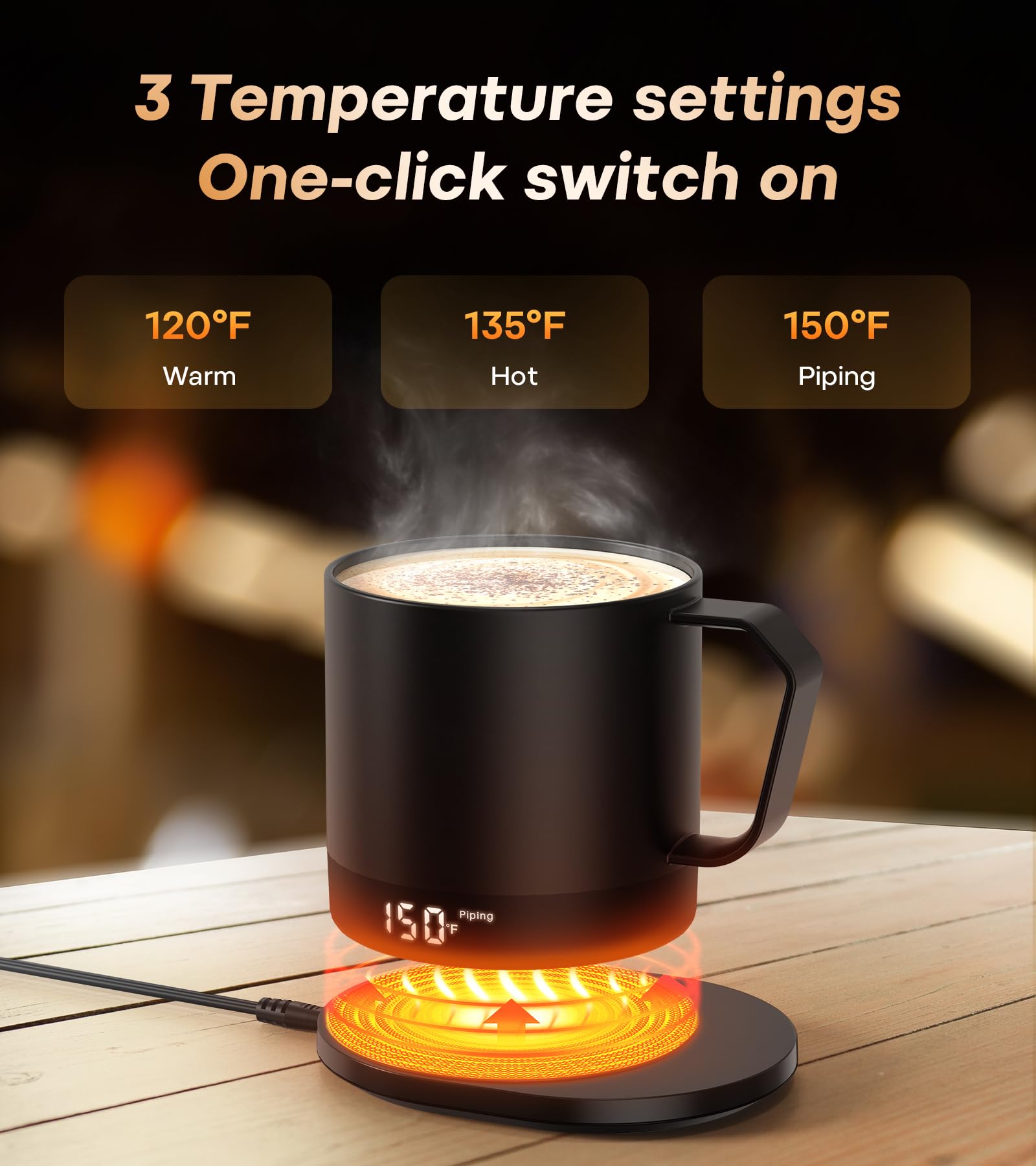 buuo taza-doble-lado con lectura de temperatura para ambas manos