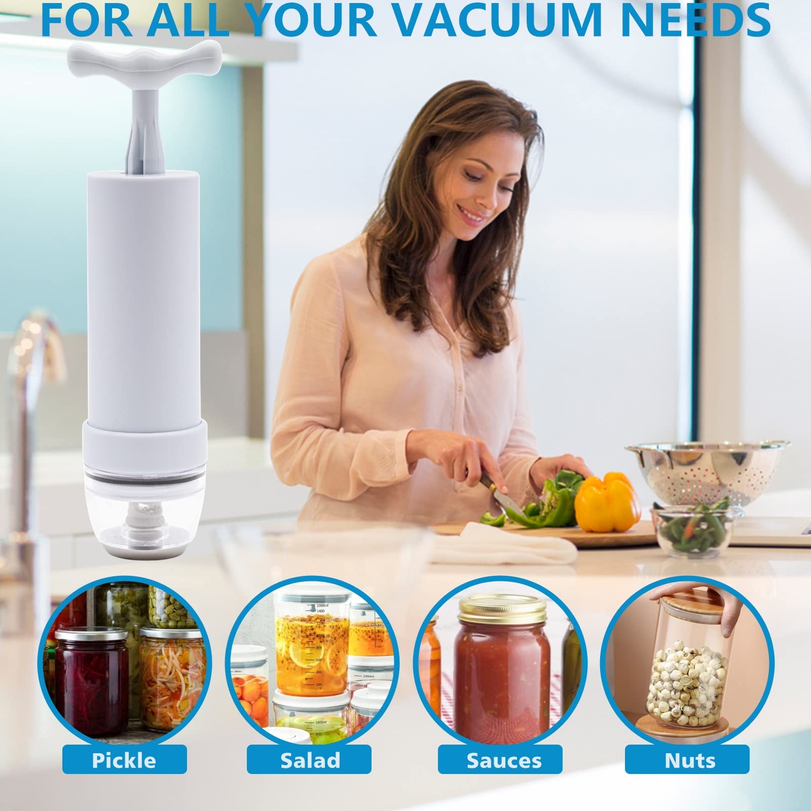 Conectores de manguera para FoodSaver compatibles con BUVLIVU