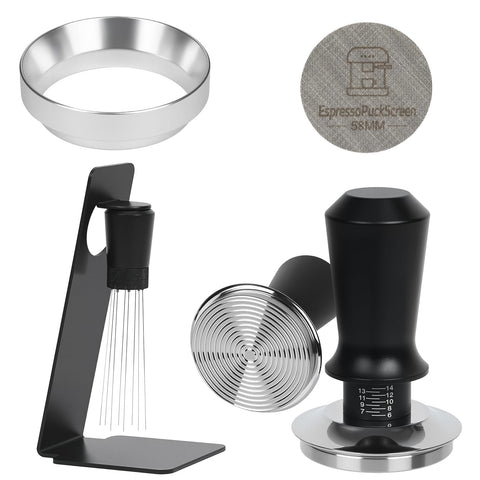 BUWILRQ prensa de espresso 58mm de doble resorte para extracción estable