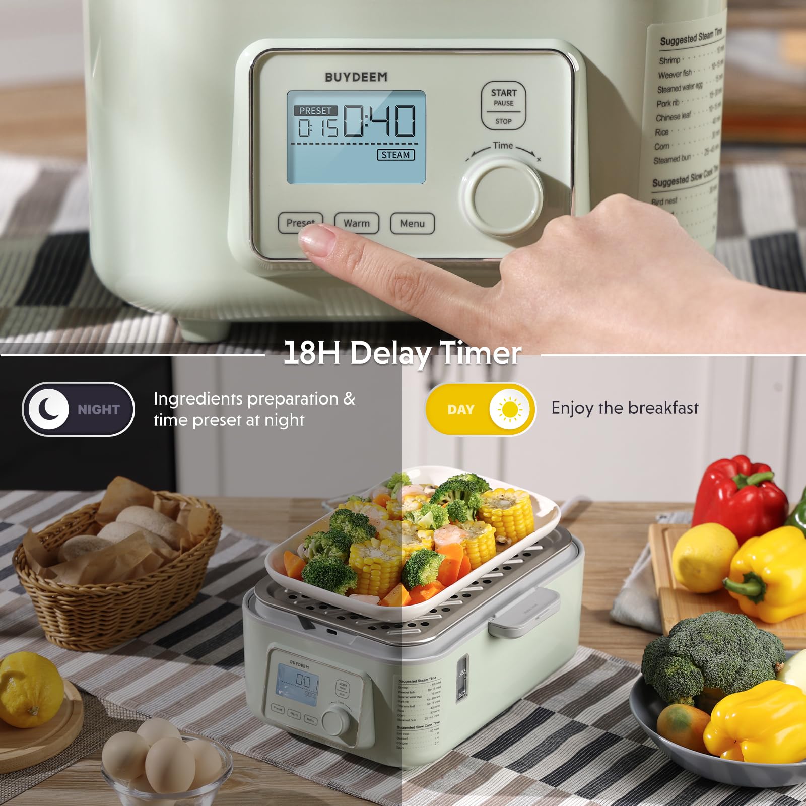 BUYDEEM G553 con temporizador programable para comidas a tiempo