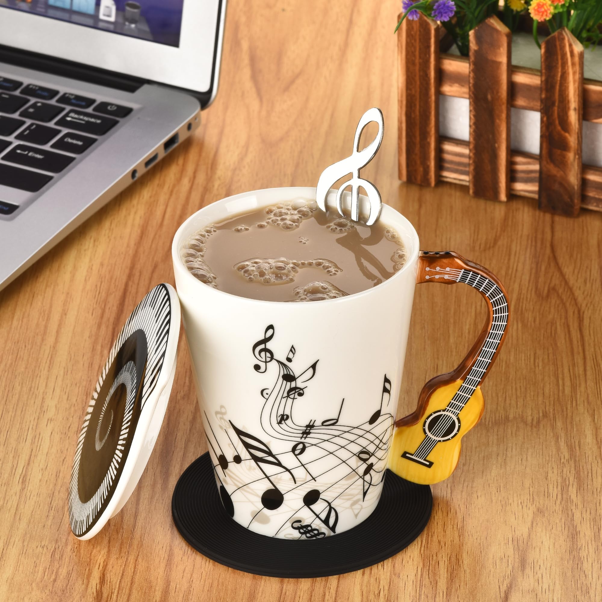Cuchara de acero inoxidable BUYNEED con diseño de notas