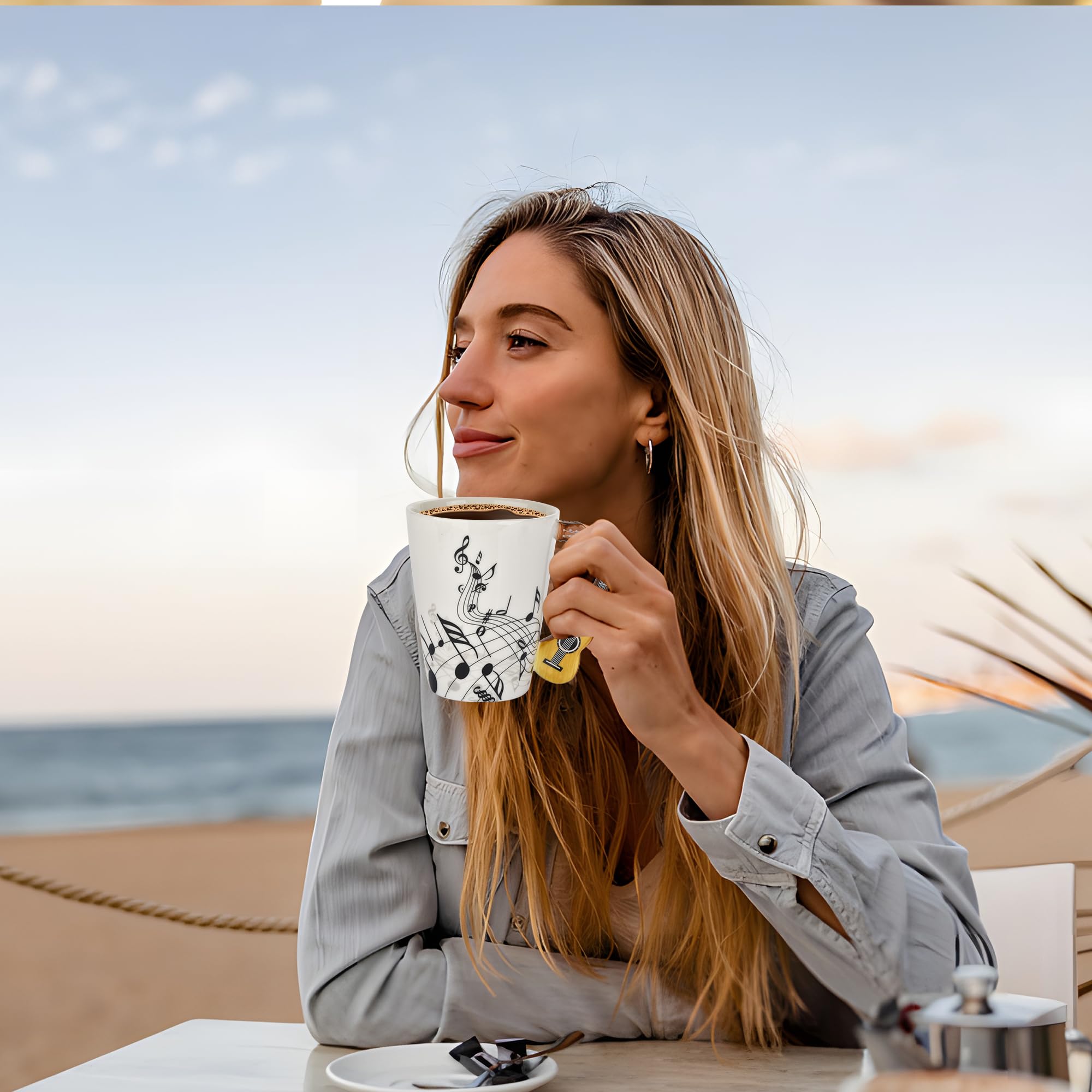 Taza cerámica duradera BUYNEED para bebidas calientes o frías