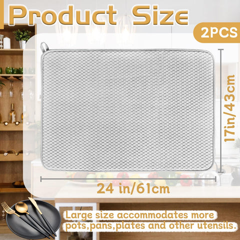Almohadilla Bvrbaory de microfibra, secado rápido, ideal para vajilla y cubiertos.