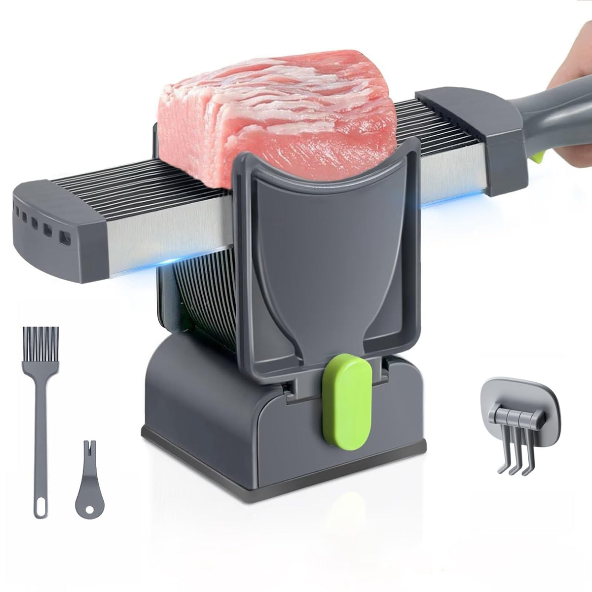Cortador manual de carne Bwhhoxi con hoja de 2 mm para rebanar finamente en casa.