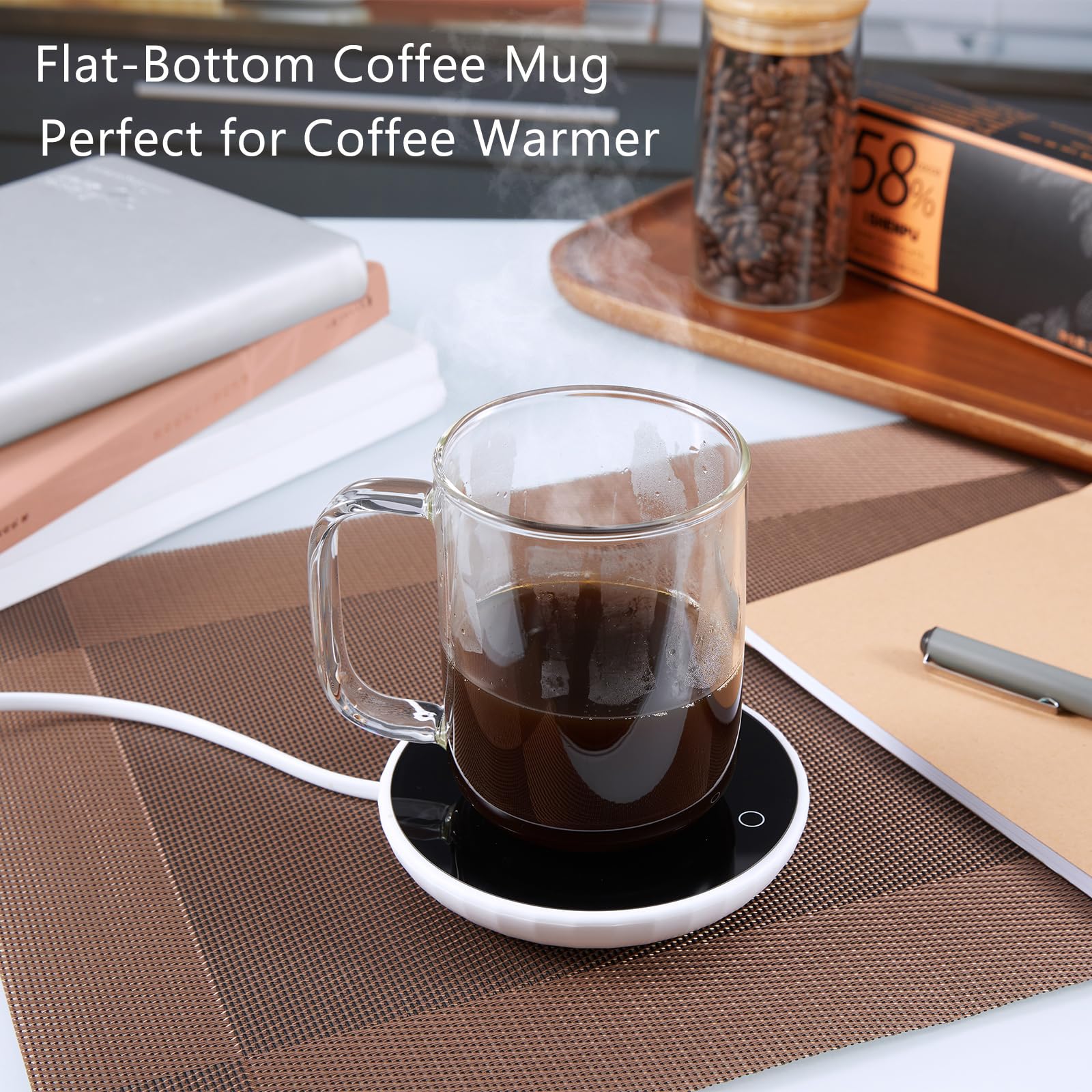 BWODYAY vaso cristal para latte cappuccino, resistencia y manejo cómodo
