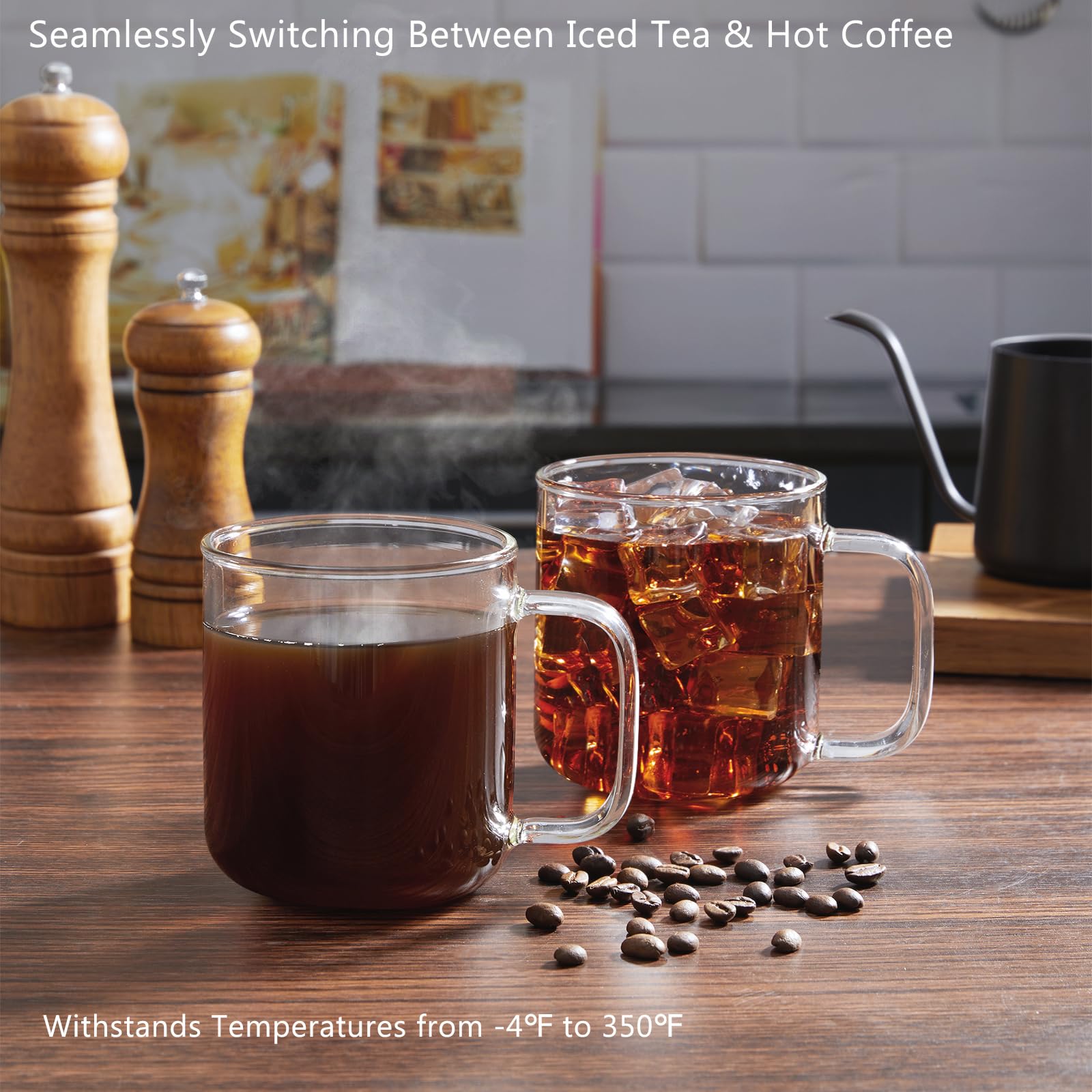 BWODYAY taza cristal para té frío o caliente, uso diario