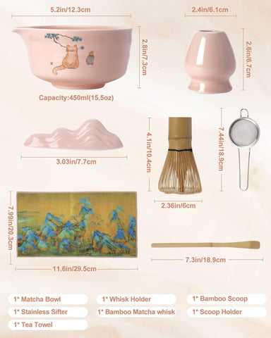 Set bwszrosa: batidor de bambú para matcha, batidos suaves y esponjosos