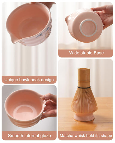 Set bwszrosa: cuchara de bambú para matcha, medición precisa