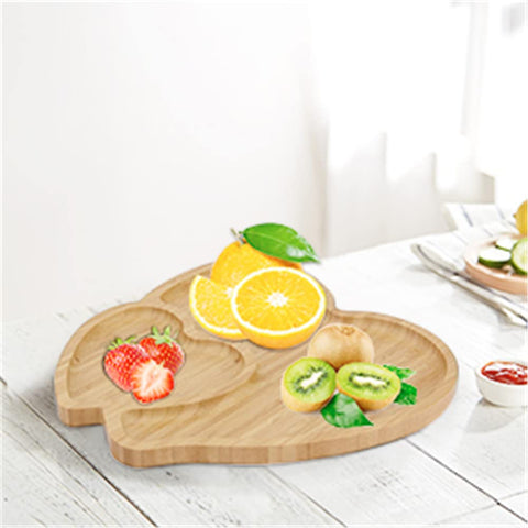 BWWNBY Bandeja decorativa de bambú, versátil para decoración y servicio.