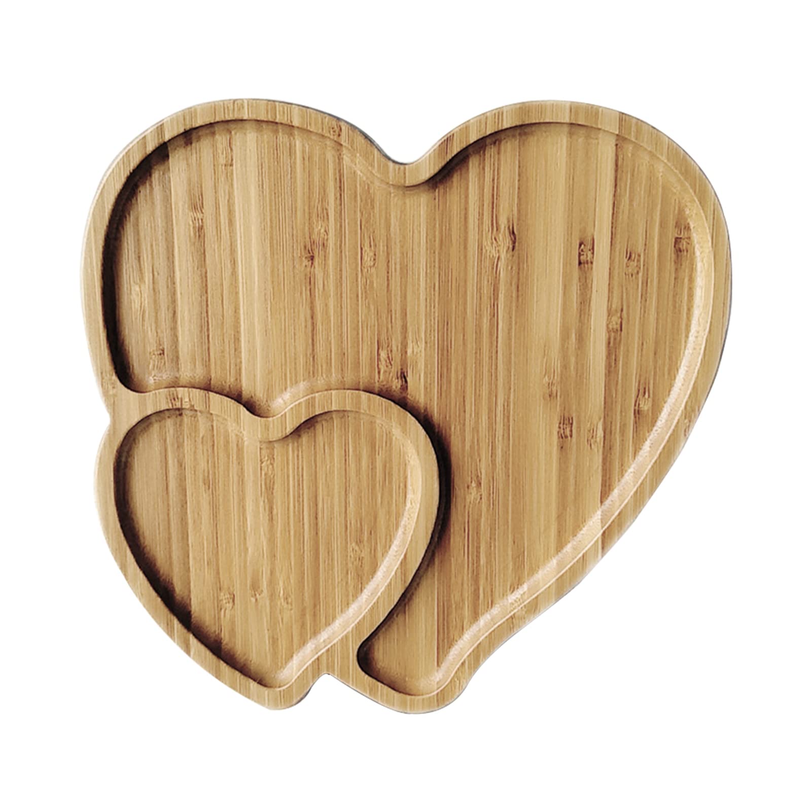 BWWNBY Tabla corazones doble para queso, ensaladas y postres.