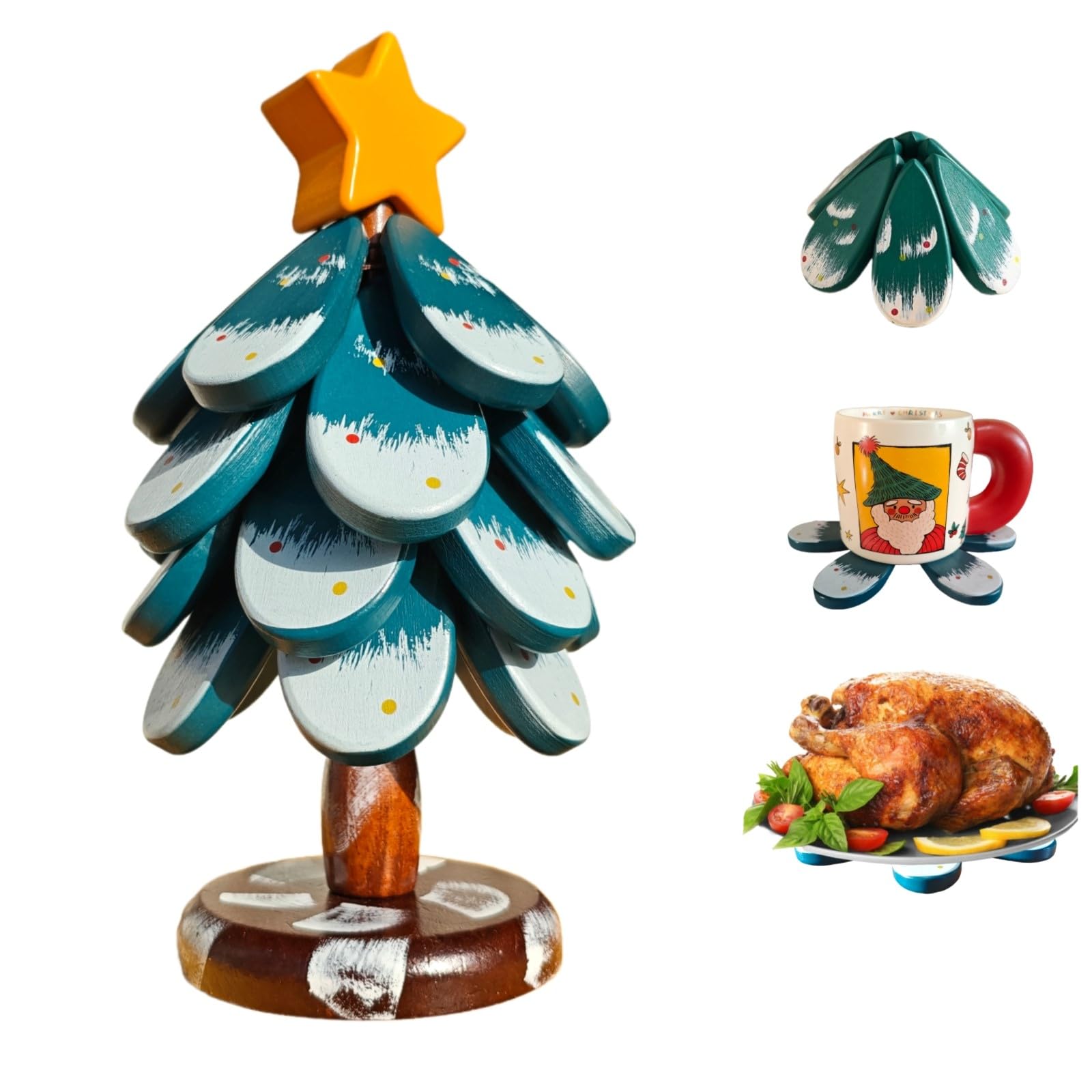 BXBibxiy posavasos-arbol hojas-verdes expandibles protegiendo la superficie
