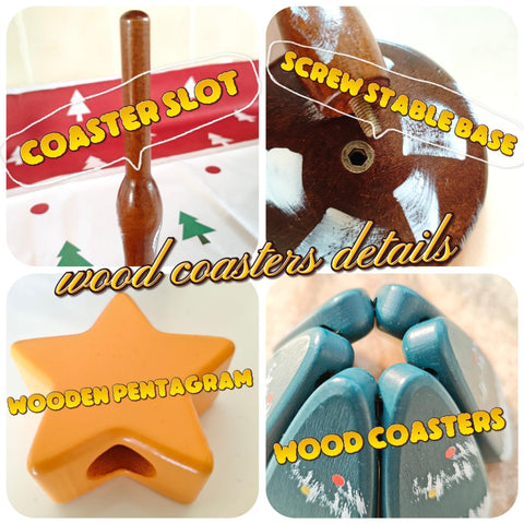 BXBibxiy posavasos-arbol conjunto de 4 piezas para regalos elegantes