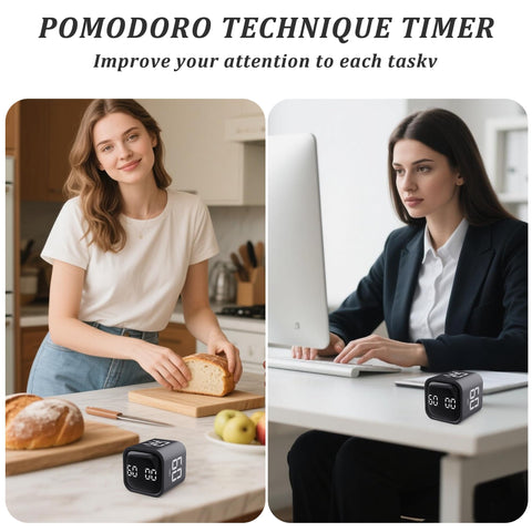 BXF SPORTS temporizador pomodoro rotativo de 30 minutos para bloques de estudio.