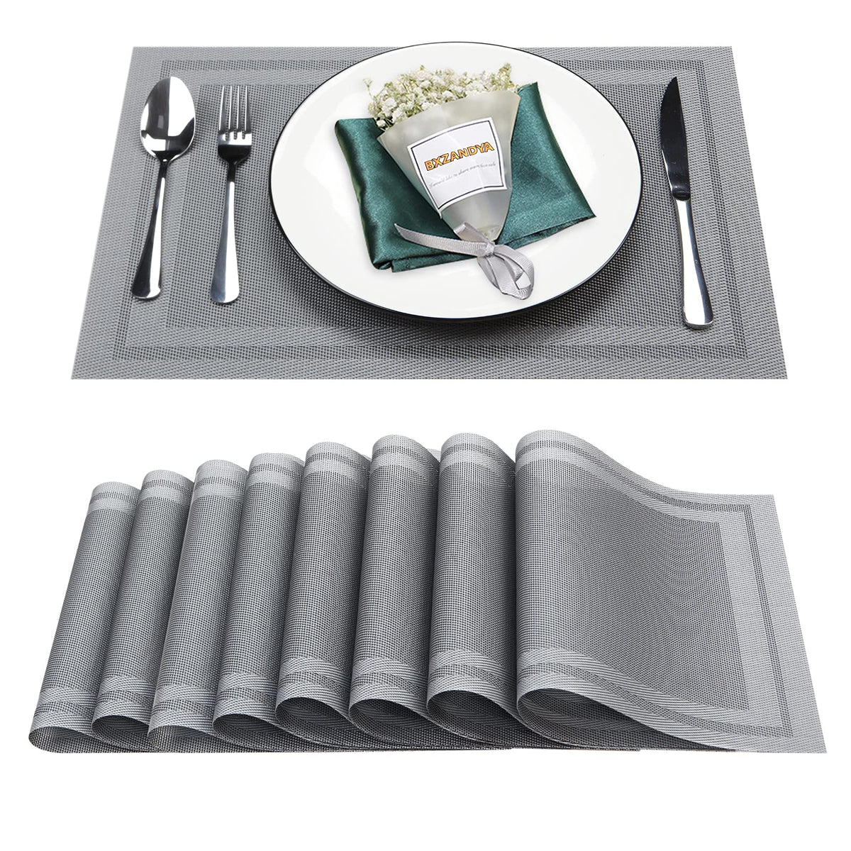 Manteles BxzanDya con tejido doble para mesa más suave y estable.
