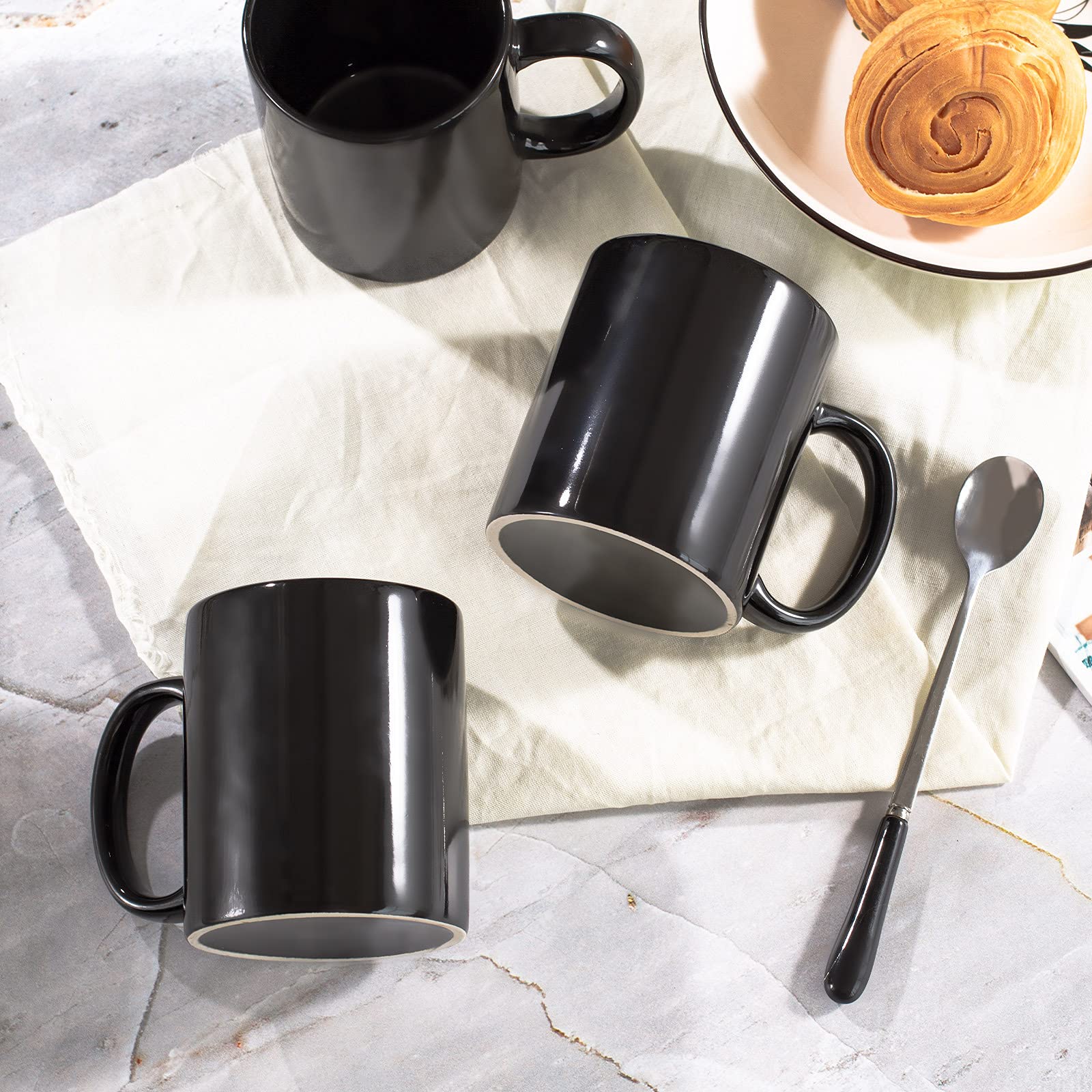 BYCNZB taza 12oz, borde cómodo para té y café.