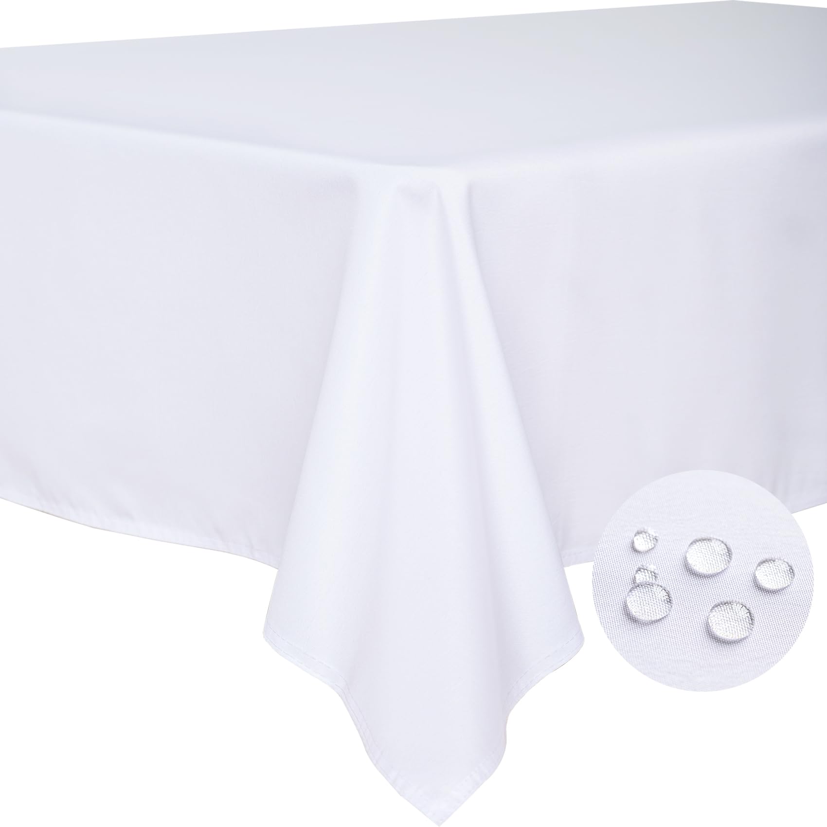 Mantel BYDOLL blanco de 60x102 pulgadas para fiestas al aire libre