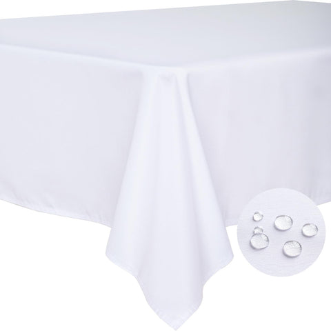 BYDOLL mantel blanco 60x120 para exterior, resistente a manchas y fácil de limpiar.