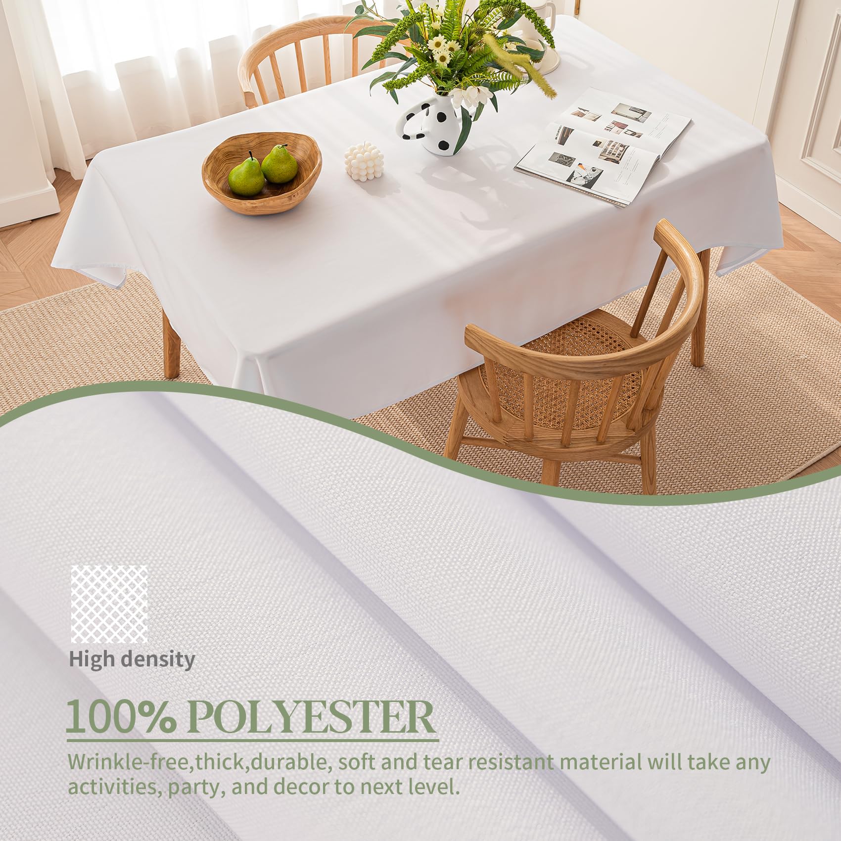 BYDOLL mantel blanco 60x84, ideal para bodas y celebraciones