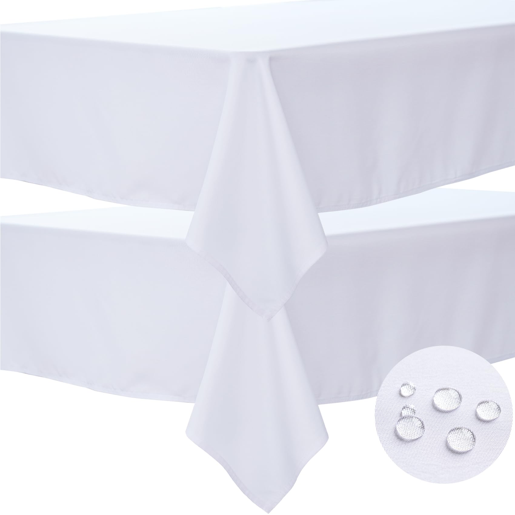 BYDOLL mantel blanco 60x84, ideal para eventos con dos piezas