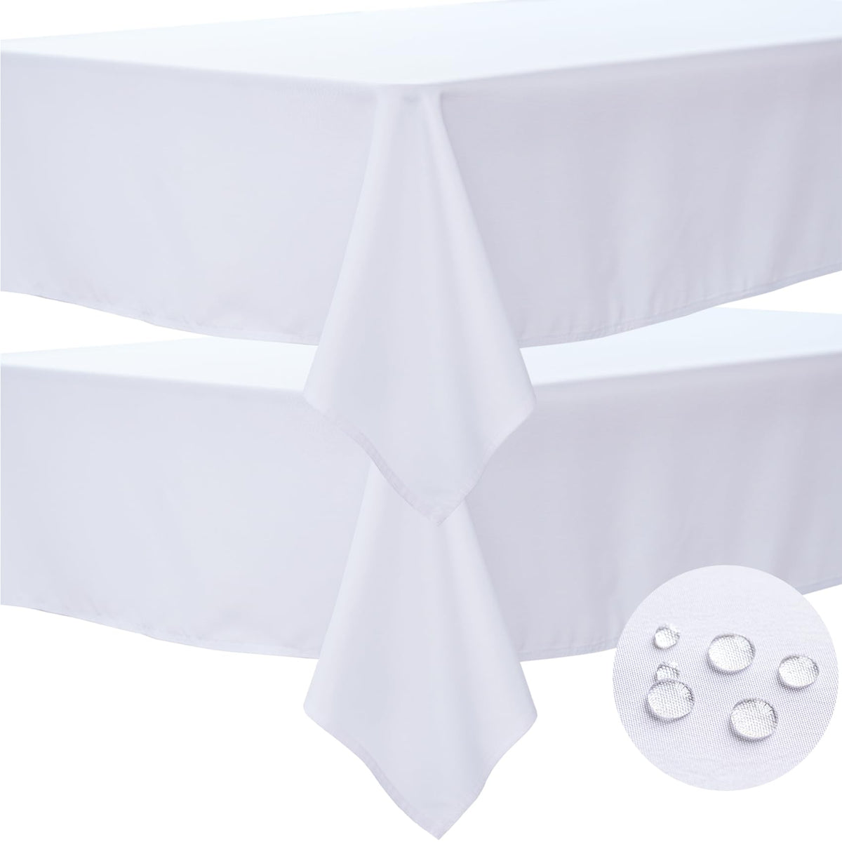 BYDOLL mantel blanco 60x84, ideal para eventos con dos piezas