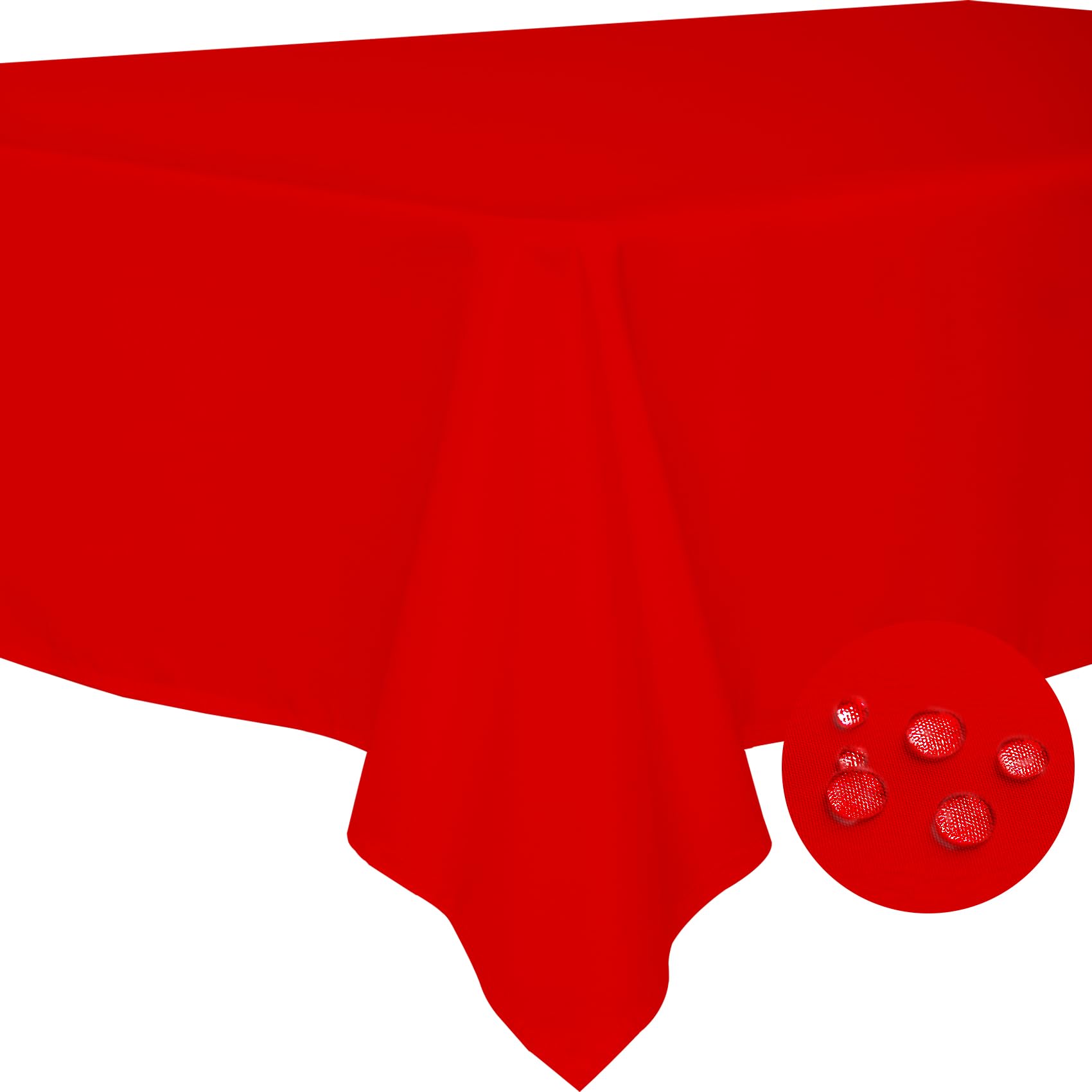 BYDOLL mantel rectangular rojo 60x120, perfecto para mesas de seis pies en fiestas.