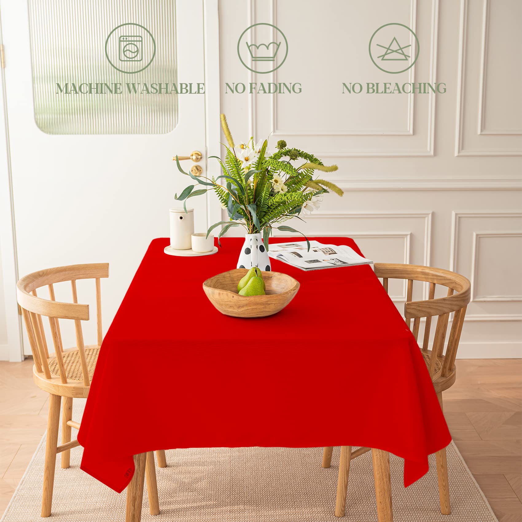 BYDOLL mantel rojo 54x54 para bodas, añade sofisticación a la mesa