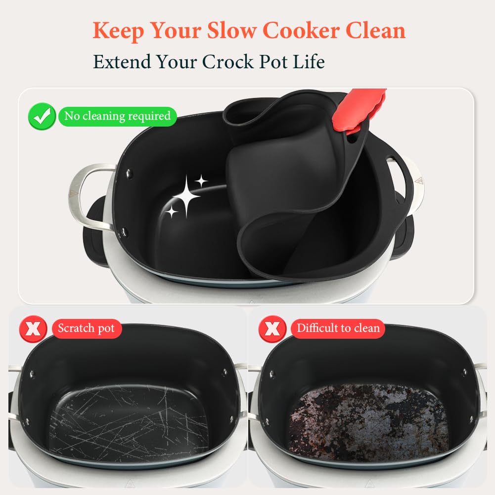 BYKITCHEN liner silicona para olla lenta Ninja MC1001, protege la olla y reduce residuos