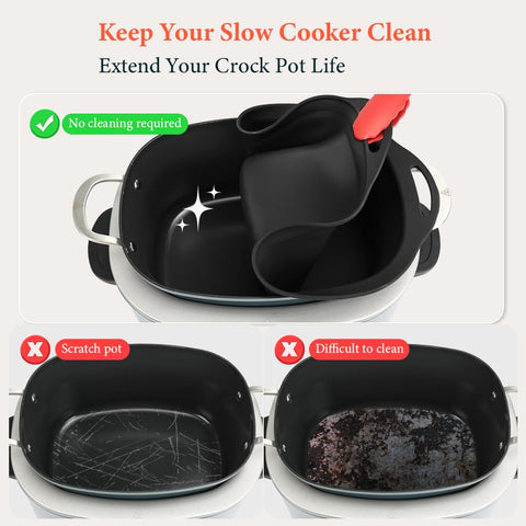 BYKITCHEN liner silicona para olla lenta Ninja MC1001, protege la olla y reduce residuos