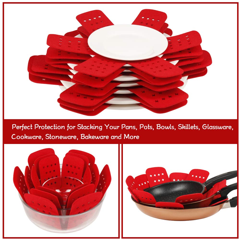 BYKITCHEN protectores para cocina en rojo con estrellas.