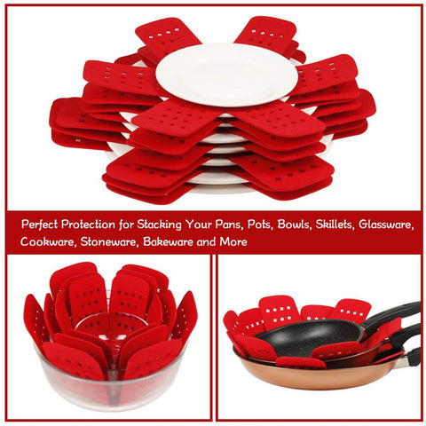 BYKITCHEN protectores para cocina en rojo con estrellas.