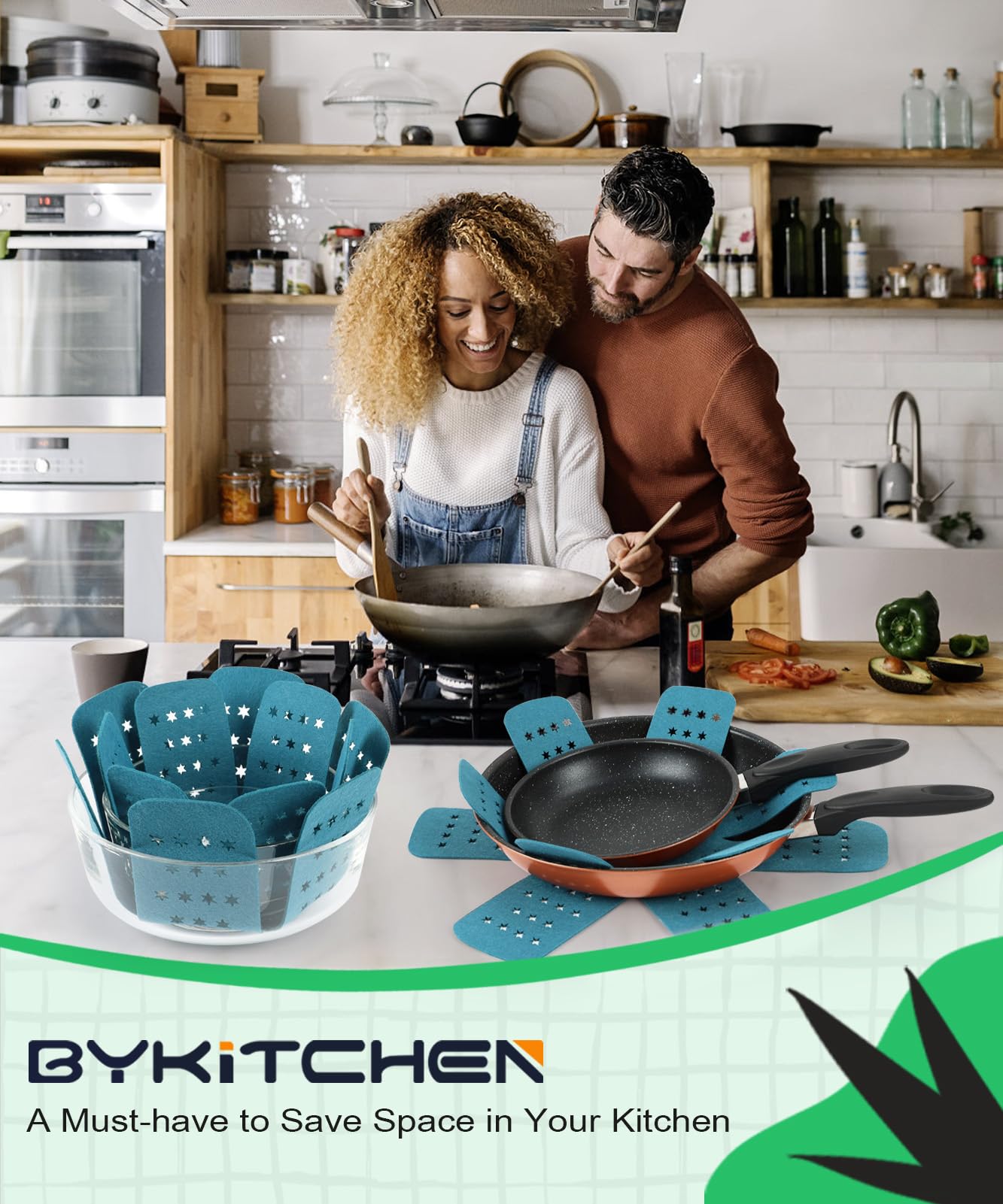 BYKITCHEN evita daños en encimera caliente con protectores