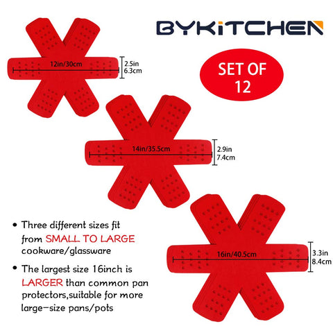 BYKITCHEN protectores de fieltro grueso para mayor durabilidad.