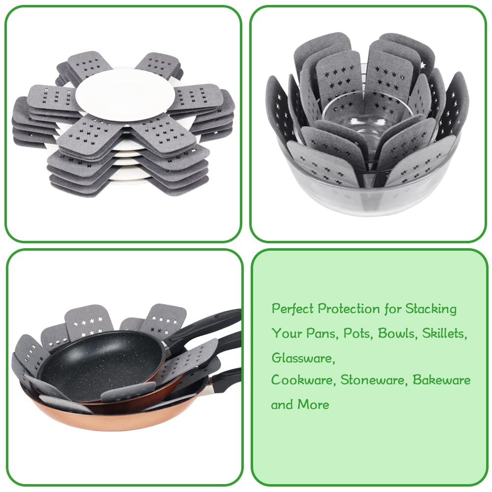 BYKITCHEN protectores gruesos con estrella, reutilizables para vajilla y vidrio.