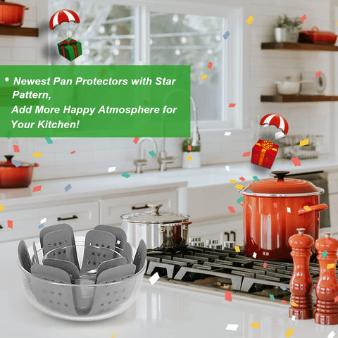 BYKITCHEN protectores estrella, evitan daños en encimeras al colocar objetos calientes.