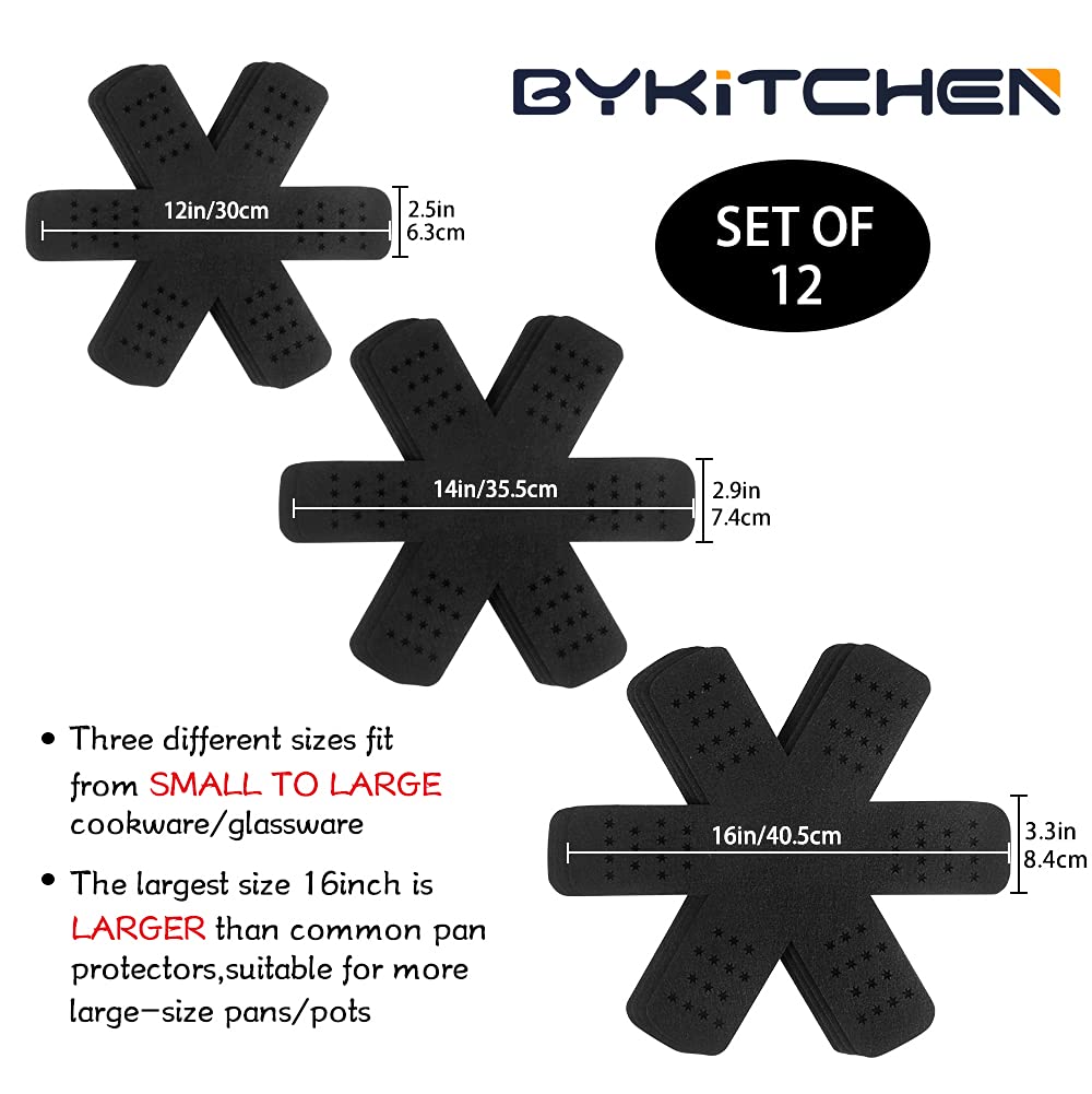 BYKITCHEN protectores 14p evitan deslizamientos y mantienen el recubrimiento