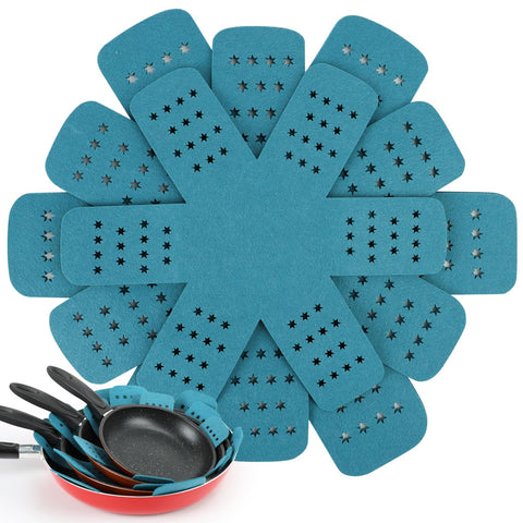 BYKITCHEN protectores de sarten con estrella para 12 pulgadas protegen superficies al apilar