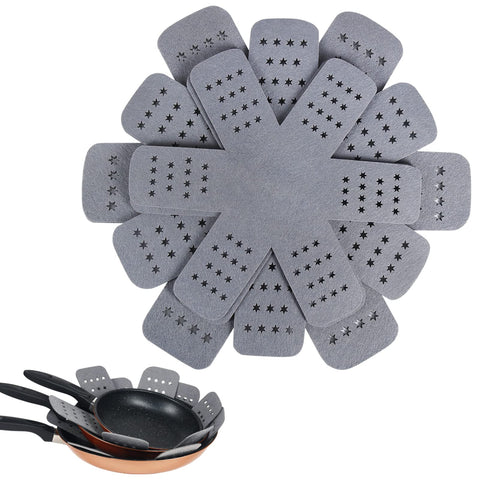 BYKITCHEN protector de sartenes con estrellas para 12 pulgadas, evita rayaduras.