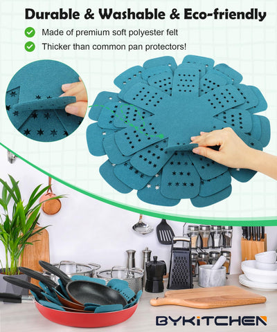 BYKITCHEN protectores de fieltro grueso para mayor amortiguación