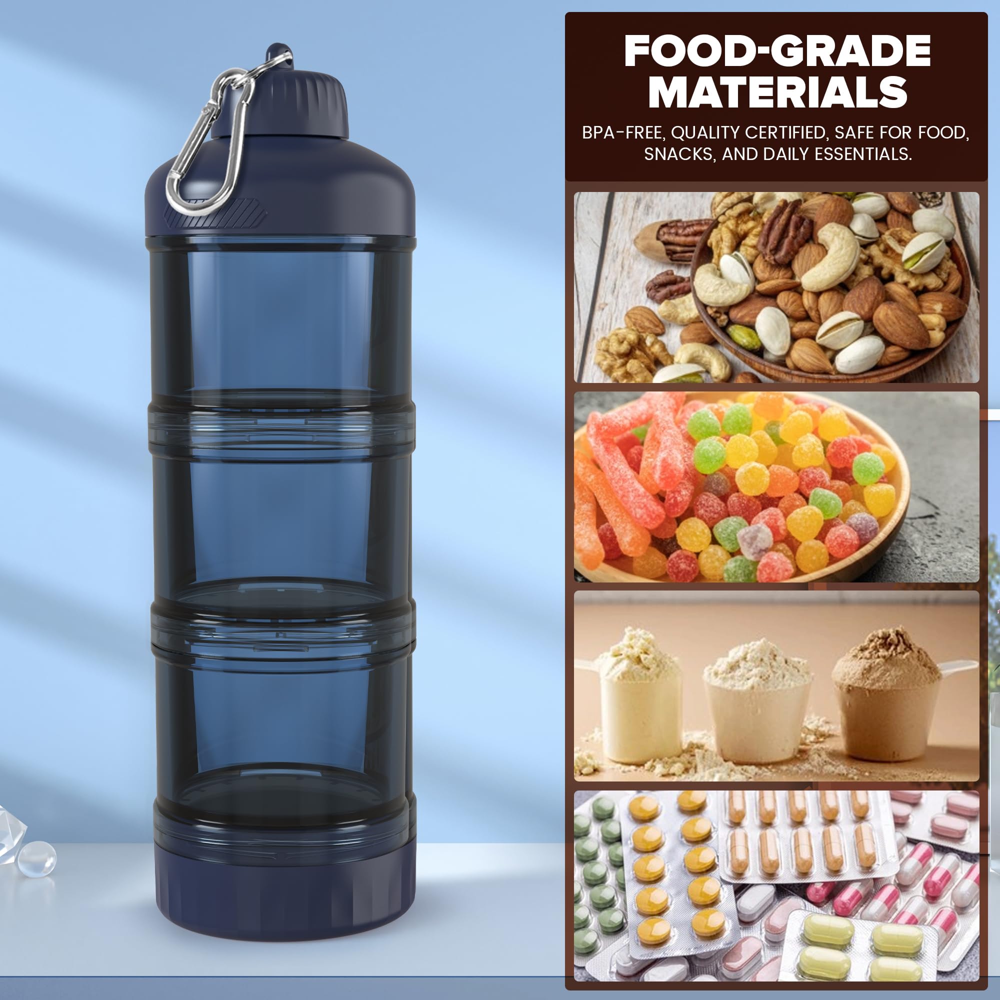 BYLWORKOUT diseño de tres compartimentos para organización eficiente.