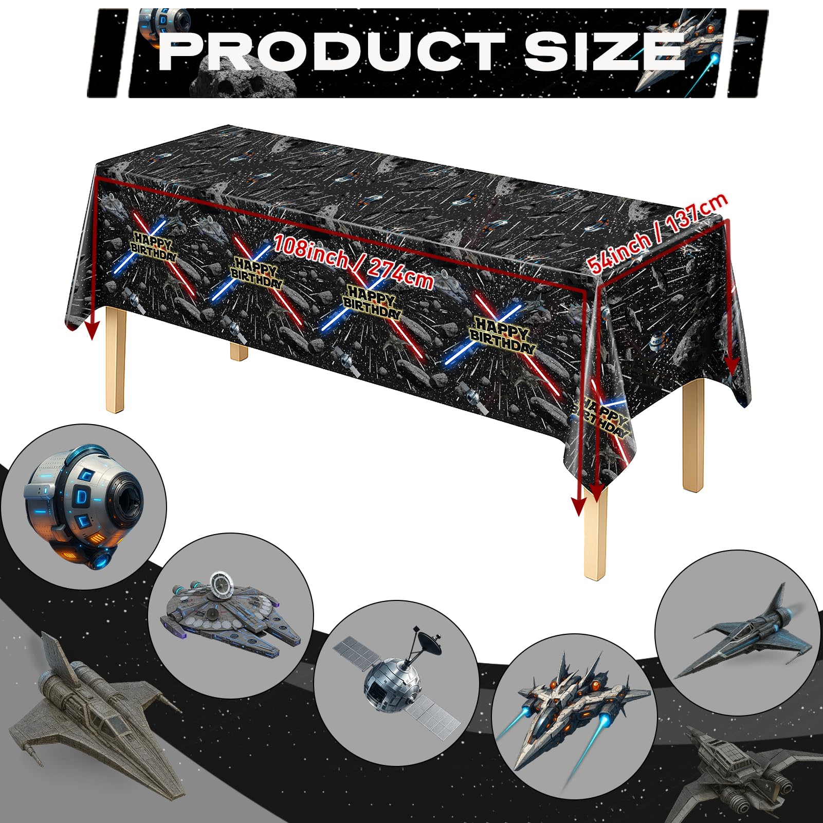 Mantel byojia galaxia naves estelares, escenario inmersivo para niños.