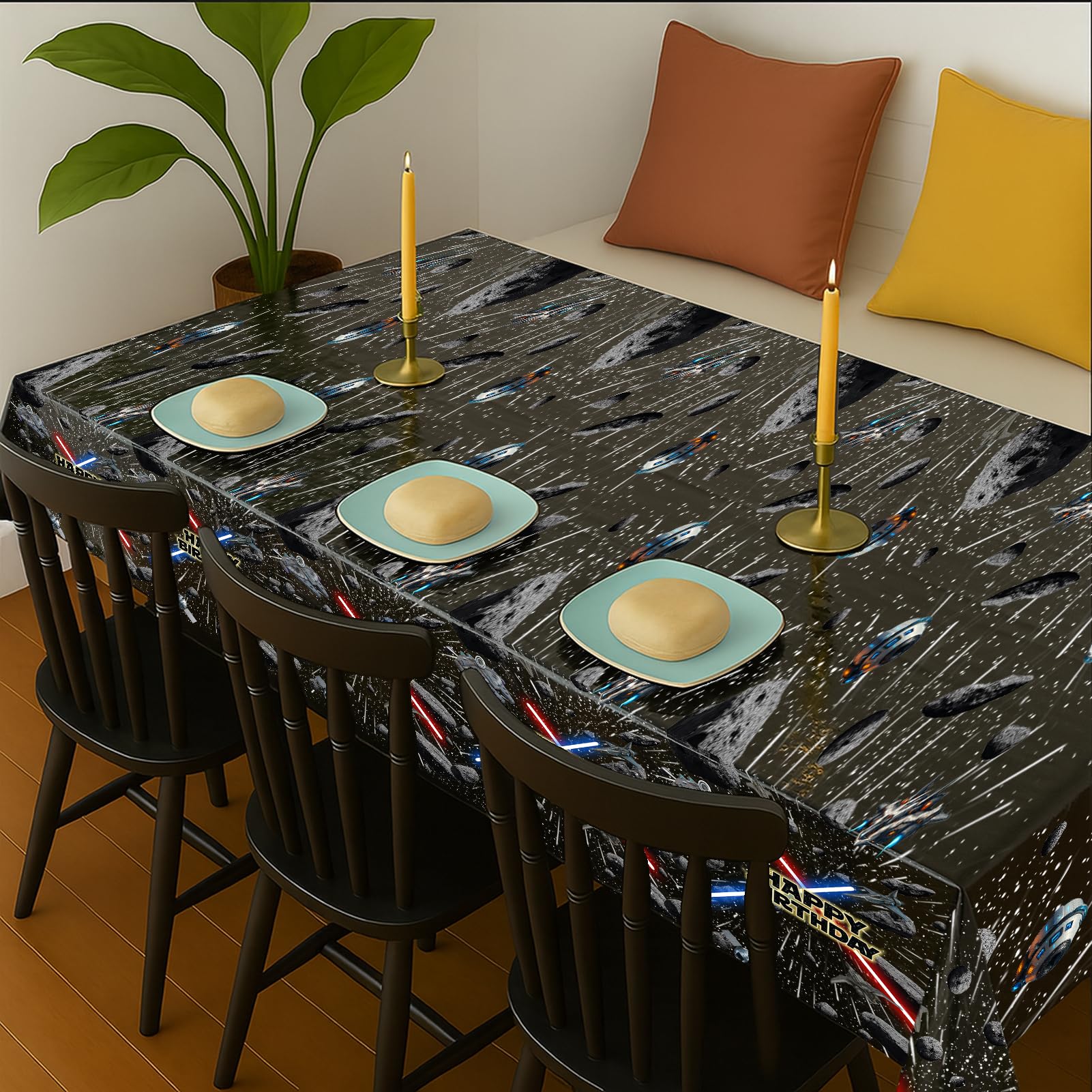 Mantel para interiores y exteriores byojia galaxia, uso versátil para cumpleaños.