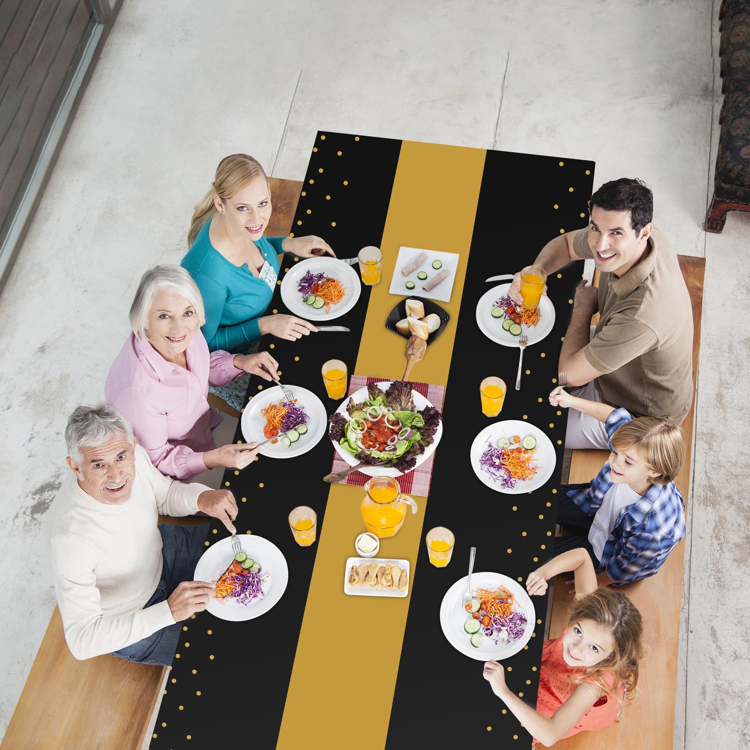 Material plástico desechable byojia, protege la mesa y facilita la limpieza.