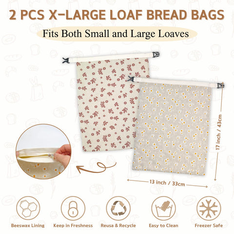 BYTTME bolsa pan cera abeja para pan de masa madre y su frescura