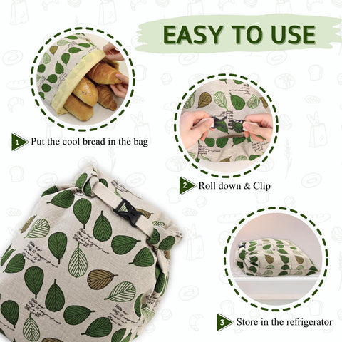 BYTTME Bolsas grandes para almacenamiento multiuso: pan, quesos o frutas.