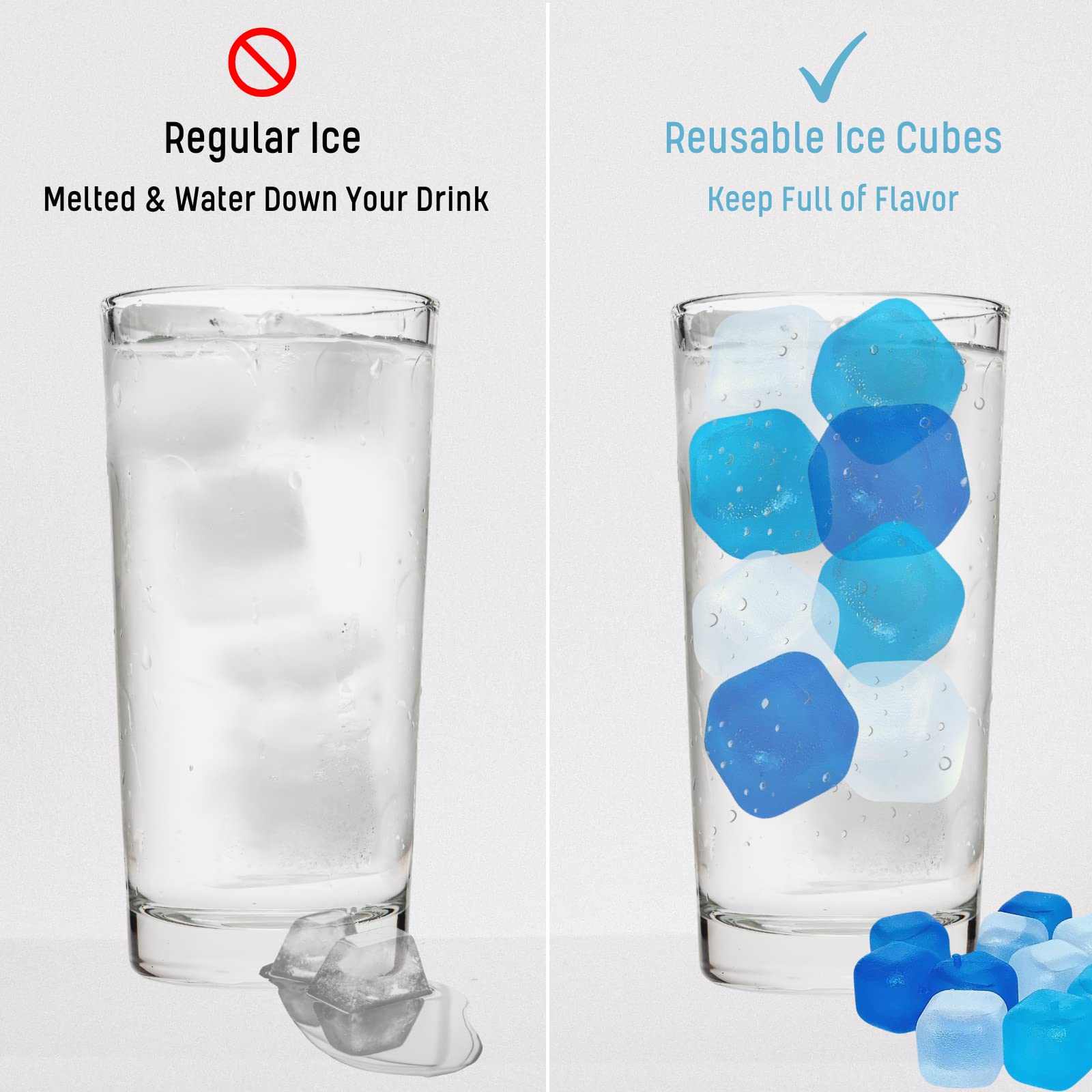 BYTTME cubos de hielo reutilizables sin dilución para bebidas frías