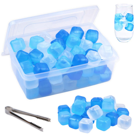 BYTTME cubos de hielo reutilizables con tapa y caja para higiene y facilidad