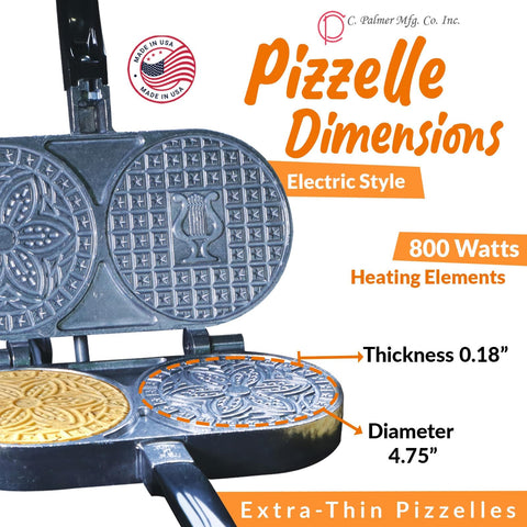 C. Palmer Pizzelle Iron 7500 limpieza fácil para sesiones creativas sin complicaciones
