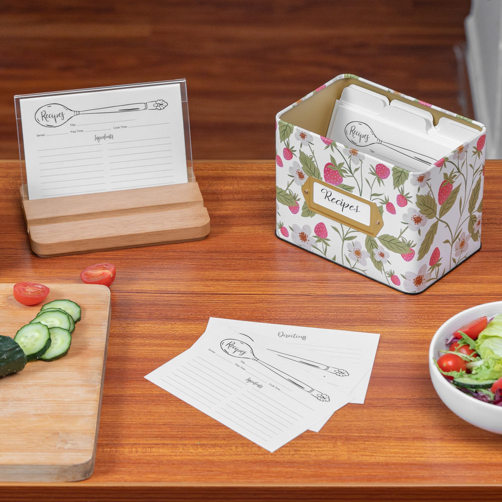 Organizador de metal Cabbrix en color fresa para la cocina.
